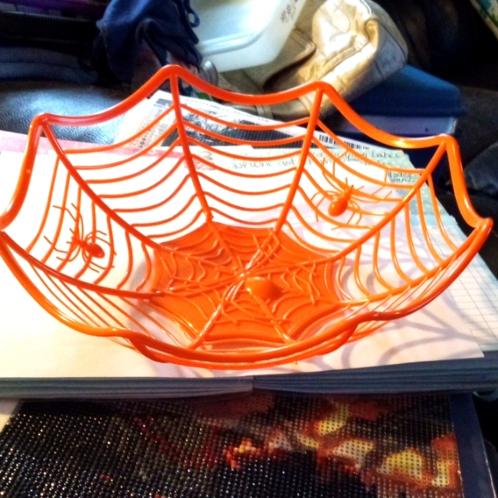 A plastic Halloween dish